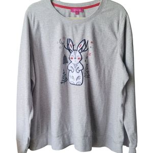 Carisma Bunny Ugly Sweater in Gray Size 1X